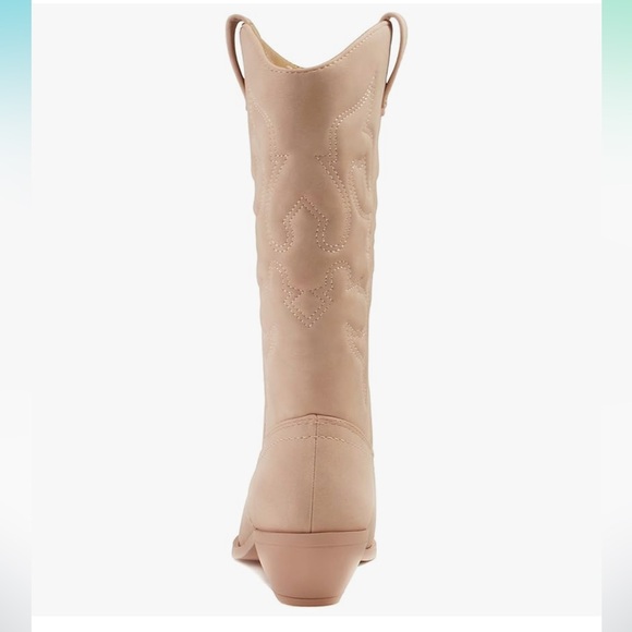 Soda Western Cowboy Pointed Toe 💖🤠 Knee High Pull On Tabs Boots - Picture 6 of 7